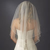 Exquisite Elbow Length Bridal Wedding Veil with Sequins & Bugle Beaded Edge in White or Ivory 643