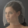 Single Tier Fine Birdcage Face Bridal Wedding Veil Scattered with Pearls 501