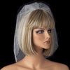 Single Tier Fine Birdcage Face Bridal Wedding Veil Scattered with Pearls 501