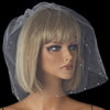 Single Tier Fine Birdcage Face Bridal Wedding Veil Scattered with Pearls 501