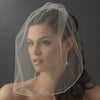 Single Layer Fine Birdcage Face Bridal Wedding Veil with Glistening Rhinestone Edge 503
