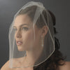 Single Layer Fine Birdcage Face Bridal Wedding Veil with Glistening Rhinestone Edge 503