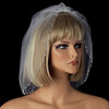 Single Layer Fine Birdcage Face Bridal Wedding Veil Blusher with Sparkling Crystal Edge 504