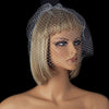 Bridal Wedding Couture Birdcage Bridal Wedding Veil Blusher with Simple Hair Comb in White or Ivory 700