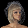 Single Layer Russian Birdcage Face Bridal Wedding Veil Scattered with Sparkling Rhinestones 702