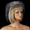 Single Layer Russian Birdcage Face Bridal Wedding Veil Scattered with Sparkling Rhinestones 702