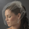 Plain Single Layered French Netting Birdcage Face Bridal Wedding Veil 900