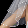 Bridal Wedding Rattail Satin Corded Edge Bridal Wedding Veil VR