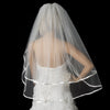 Bridal Wedding Satin Ribbon Edge Bridal Wedding Veil VS 1/8