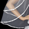 Bridal Wedding Satin Ribbon Edge Bridal Wedding Veil VS 1/8
