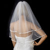 Bridal Wedding Satin Ribbon Edge Bridal Wedding Veil VS 1/8