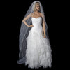 *Bridal Wedding Shimmer Rattail Satin Corded Edge Bridal Wedding Veil VSH R