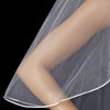 *Bridal Wedding Shimmer Rattail Satin Corded Edge Bridal Wedding Veil VSH R