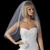 *Bridal Wedding Shimmer Rattail Satin Corded Edge Bridal Wedding Veil VSH R