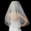 *Bridal Wedding Shimmer Rattail Satin Corded Edge Bridal Wedding Veil VSH R
