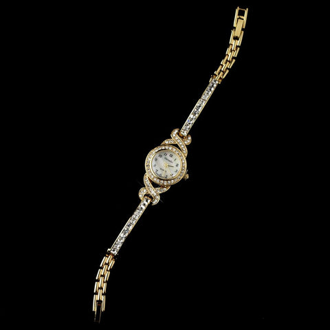 Gold Clear Rhinestone Watch 28