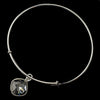 Silver Smoke Gemstone Bangle Pendant Bridal Wedding Bracelet