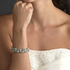 Silver White Pearl Bridal Wedding Bracelet 967