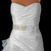 Ivory Lace Beaded Embroidered Applique Bridal Wedding Belt with Flowers 275