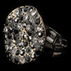 Black Circular Rhinestone Bridal Wedding Ring 19