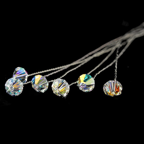 Bridal Wedding Bouquet Jewelry 300 Silver AB