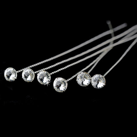 Bridal Wedding Bouquet Jewelry 302 Silver Clear