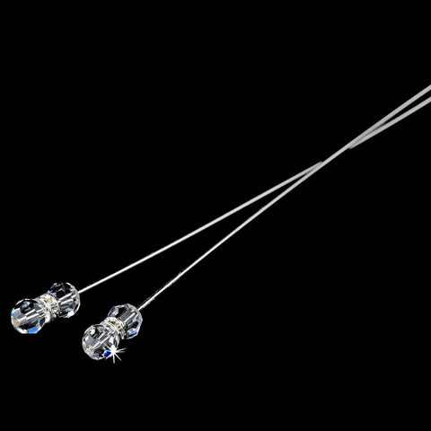 Crystal Rondell Bridal Wedding Bouquet Accents BQ-Rondell (Set of 2)