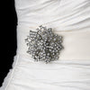Elegant Vintage Crystal Bridal Wedding Hair Pin for Bridal Wedding Hair or Gown Bridal Wedding Brooch 15 Silver Clear