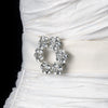 Elegant Wreath Bridal Wedding Hair Pin for Bridal Wedding Hair or Gown Bridal Wedding Brooch 21 Antique Silver Clear with Rhinestones