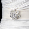 Silver Clear Rhinestone Bridal Wedding Brooch 3167