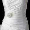 Beautiful Round Silver Rhinestone Bridal Wedding Brooch 3171