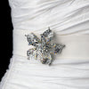 * Bridal Wedding Brooch 52 Silver Clear AB Flower