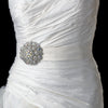 Bridal Wedding Brooch 79 Antique Silver Clear AB Rhinestones