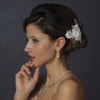 * Rhinestone & Crystal Bead Flower Bridal Wedding Hair Clip 2530