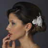 * Rhinestone & Crystal Bead Flower Bridal Wedding Hair Clip 2530