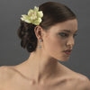 Realistic Looking Bridal Wedding Orchid Flower Bridal Wedding Hair Clip - Bridal Wedding Hair Clip 400 Mint Green