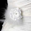 Petite Flower Feather Fascinator Bridal Wedding Day Bridal Wedding Hair Clip - Bridal Wedding Hair Clip 420 White