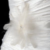 Bridal Wedding Crystal Feather Fascinator Bridal Wedding Hair Clip 442 with Bridal Wedding Brooch Pin ( Ivory White Red Black or Cafe )