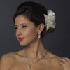 * Pearl & Crystal Rhinestone Bridal Wedding Flower Bridal Wedding Hair Clip 5285