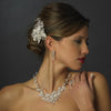 Silver Clear Crystal Bridal Wedding Jewelry Set 9690