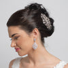 Rhodium Clear CZ Dangle Bridal Wedding Earrings 242