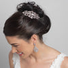 Rhodium Rhinestone Clear or Pearl stones Swirl Bridal Wedding Hair Comb 721 or 722