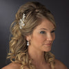* Silver Ivory Pearl Bridal Wedding Hair Comb 4013