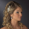 * Silver Ivory Pearl Bridal Wedding Hair Comb 4013