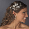 Rhinestone & Pearl Floral Vine Bridal Wedding Hair Comb 590