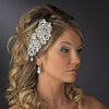 Vintage Silver Clear Rhinestone Bridal Wedding Hair Comb 6546