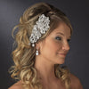 Vintage Silver Clear Rhinestone Bridal Wedding Hair Comb 6546
