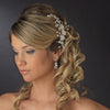 Elegant Floral Pearl Vine Bridal Wedding Hair Comb 7096 Gold