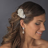 Fabulous Crystal & Pearl Vintage Bridal Wedding Hair Comb 752