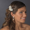 Fabulous Crystal & Pearl Vintage Bridal Wedding Hair Comb 752